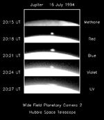 Impact fireball appears over the limb of Jupiter