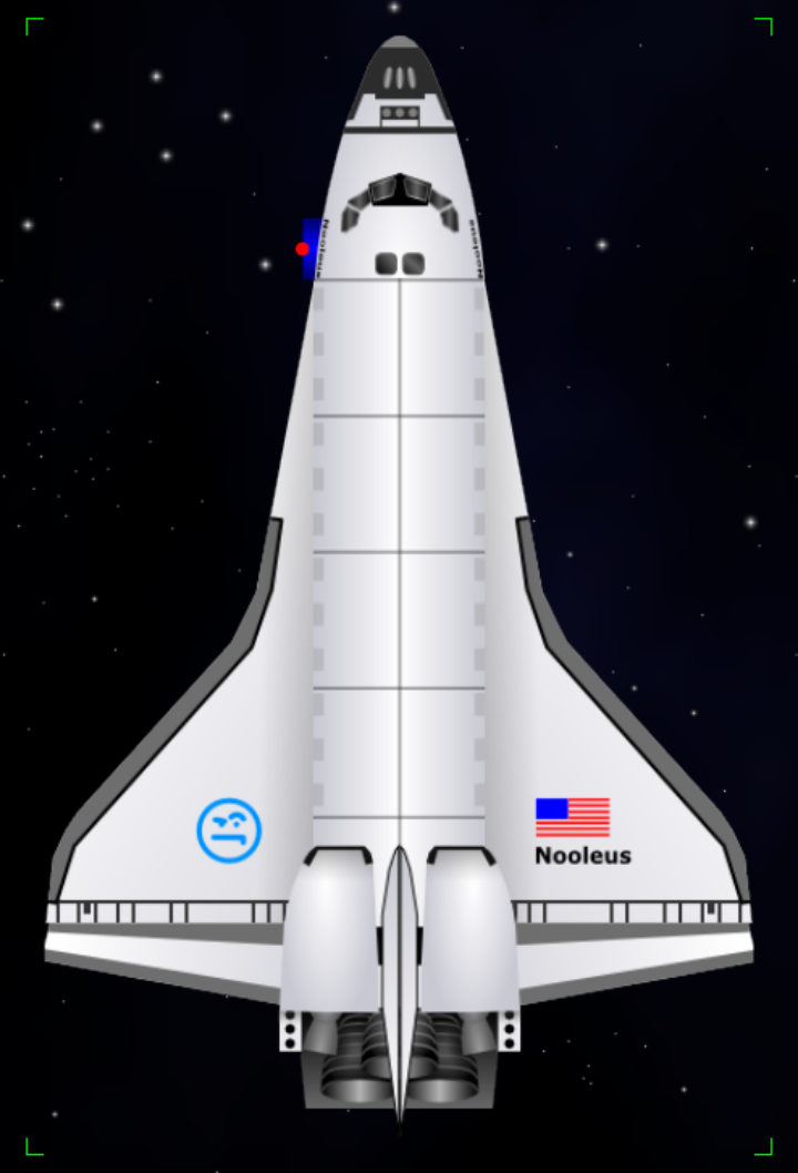 space shuttle in space