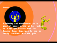 In-game profile in the first game.