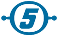 2nd logo, seen on the station's outside. Also seen in the news studio's background.