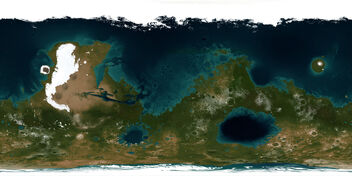 Mars terraformed map