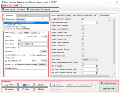 Dedicated Server User Interface - Server Management