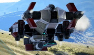 A small planetary shuttle with atmospheric thrusters