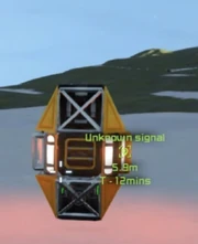A cargo drop on a lake.