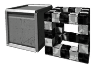 1 large-grid block is equal to 5x5x5 small grid blocks in volume