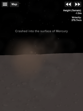 A rocket crashed on Mercury's surface because of a failure.