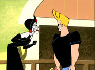 Black Widow on her date with Johnny Bravo.