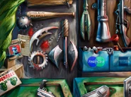 Fortunately, Roger doesn't get to use any of those weapons