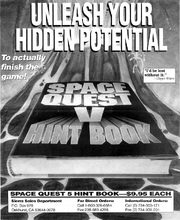 SpaceQuestVHintBookAdGalacticEnquirer