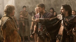 Caesar entering the rebel camp.