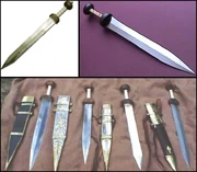 Various styles of gladii