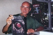 Kingsley signing a comic