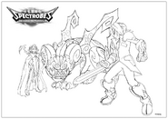 Line art from the Spectrobes Digathon webpage.