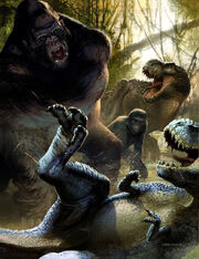 M.kong facing V.rex