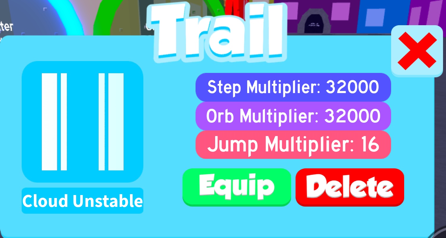 Cloud Unstable Trail Speed City Wiki Fandom - how to get the best trail in roblox speed city