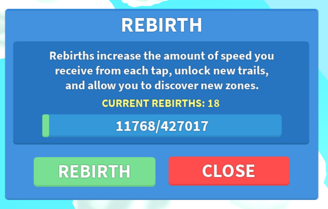 Rebirths, Speed Run Simulator Wiki