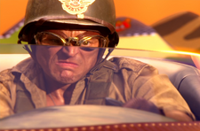 Colonel Colon in his car.