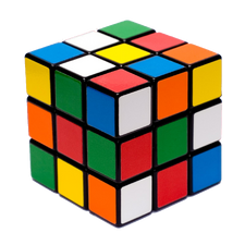 The Rubik's Cube in a scrambled state.