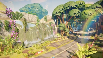 "Jungle Ruins Map in Disney Speedstorm"