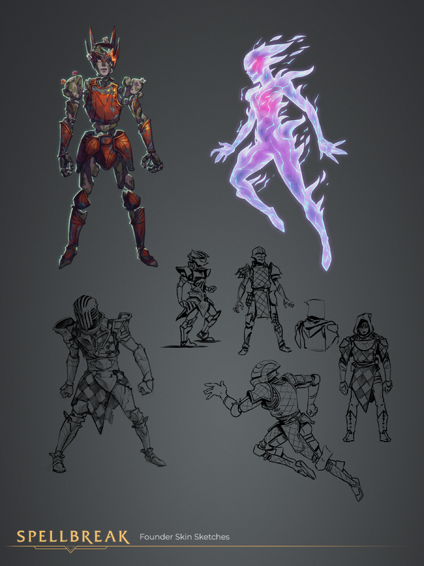 Spellbreak founder sketches