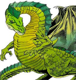 A green dragon