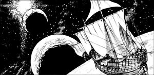 A spelljammer in wildspace