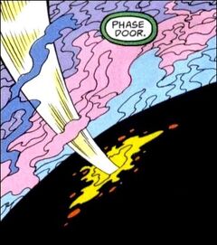 Passing through a crystal shell using a Phase Door spell
