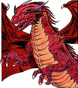 A red dragon