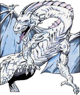 A silver dragon