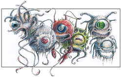 (L-R) Beholder, death kiss, eye of the deep, gauth, spectator, death tyrant