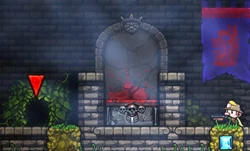 The Altar at the end of the level (bottom left of castle)