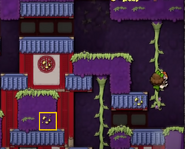 The specific chunk of land that the Ghist shopkeeper can spawn in. The entrance to his store is boxed in yellow.