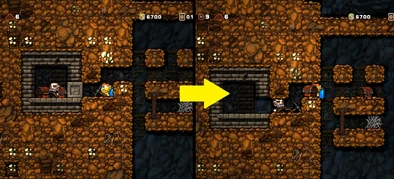 Using a  to destroy a  making up part of the vault, preventing the  inside from angering.