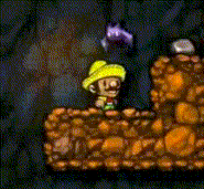 A demonstration of the whip's range and how it prevents the user from turning around when it is used.