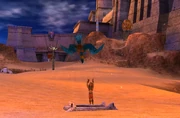 Sphinx using the Eagle Stone to summon a Mummy Bird