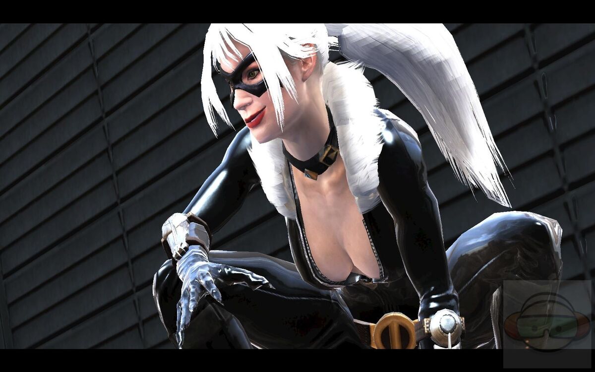 spider man web of shadows black cat kiss