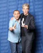 John Semper Jr. with the twelfth Doctor Who, Peter Capaldi