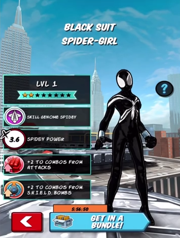 Black Suit Spider Girl Spider Man Unlimited Mobile Game Wiki Fandom Latest