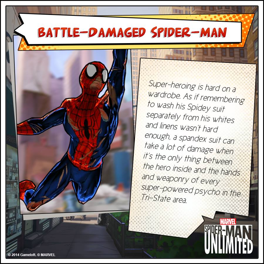 Battle Damaged Spider-Man | Spider-Man Unlimited Wiki | Fandom