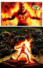Johnny's last stand in Fantastic Four #587