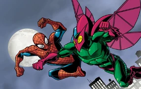 Spider-Man enfrentando al Escarabajo