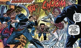 Hammerhead interrumpe la boda del Doctor Octopus y la tía May