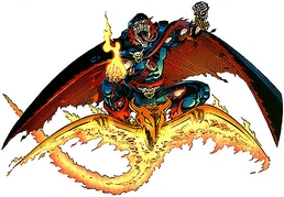 Demogonlin usando su equipo tradicional