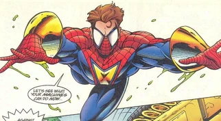 Kevin Green's (of Earth-93060) first "Spider-Prime" costume