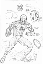 Sketches for Otto's "Superior Spider-Man" costume