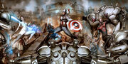Miles fighting as the newest member of the Ultimates