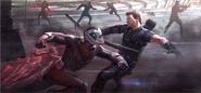 Ant-Man vs Hawkeye concept art