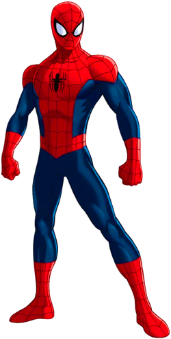 Spider-Man standing in a pose coloring page