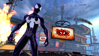 Symbiote Suited Ultimate Spider-Man in 2010's Shattered Dimensions