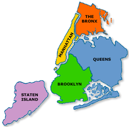 Queens y los principales distritos de Nueva York